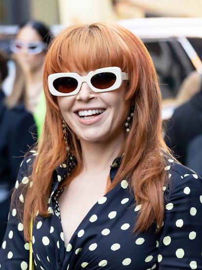 Natasha Lyonne straight-across bangs at Proenza Schouler during New York Fashion Week at Chelsea Fac...
